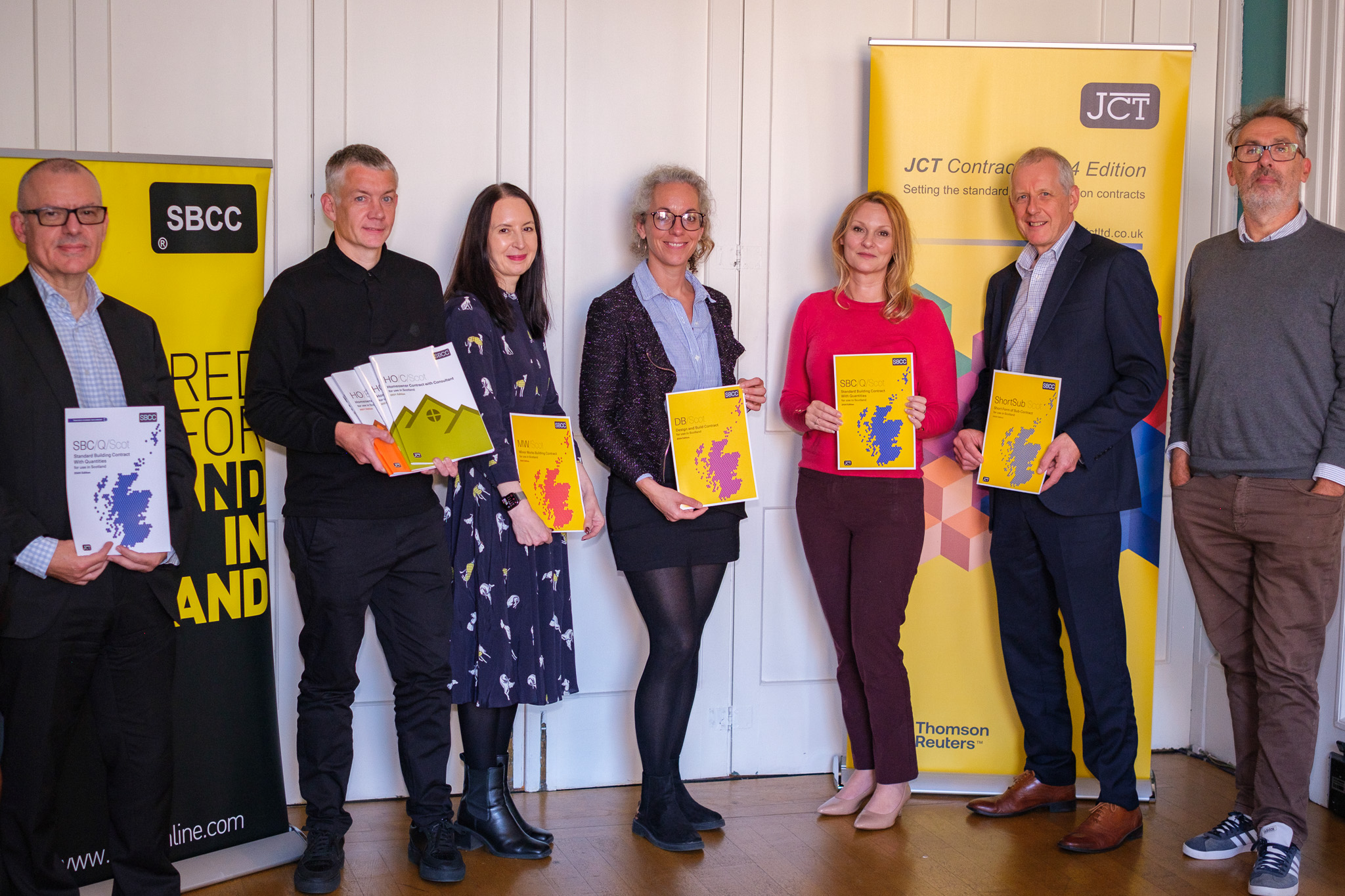 (from left) SBCC Board Directors, Dr Andrew Agapiou, John McLeish, Sarah Peterson, Ysella Jago (Past Chair), Evelyn Scott (Chair), Ross Mathie and Pat Loftus (Vice Chair) © Stuart Hay
